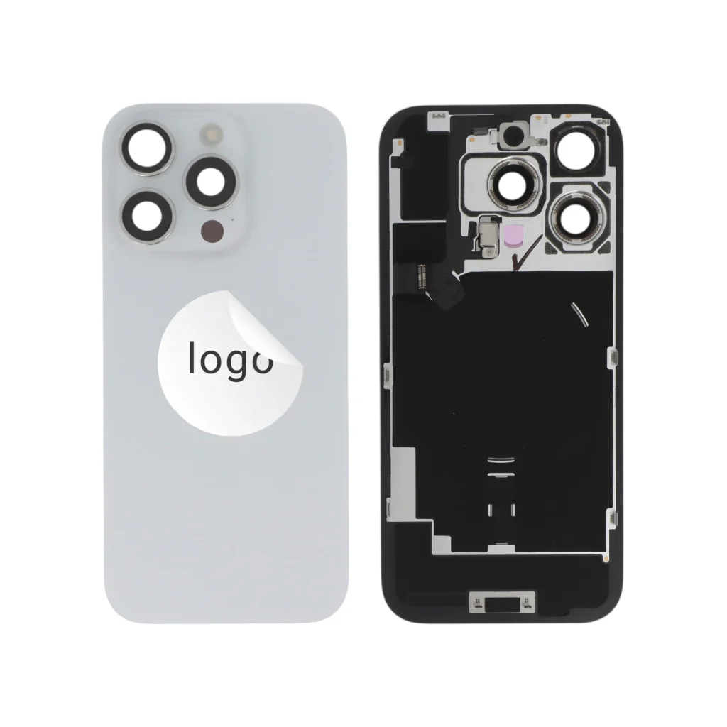 Tampa Traseira Completa Branca Titânio para iPhone 16 Pro - Retirado