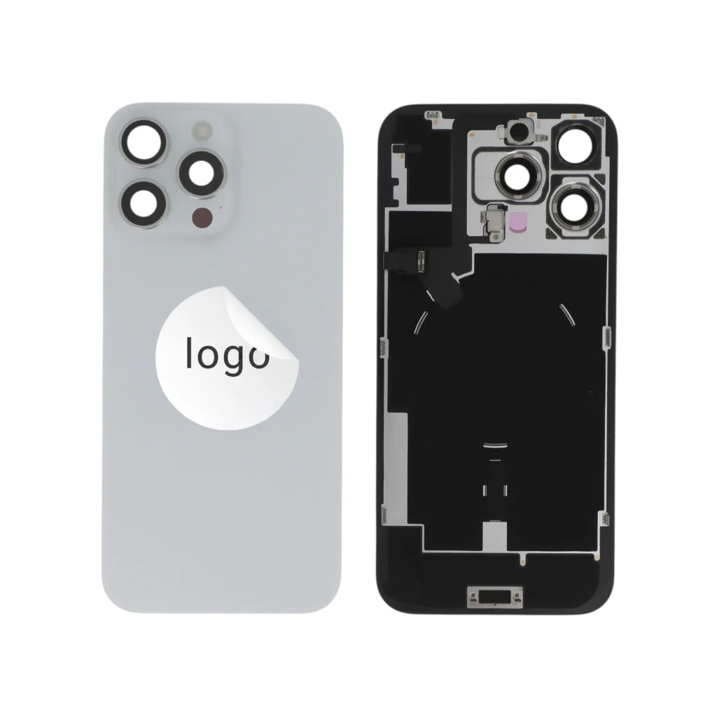 Tampa Traseira Completa para iPhone 16 Pro Max - Branca Titânio - Retirado