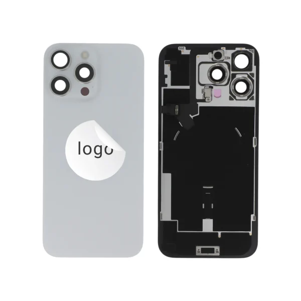 Tampa Traseira Completa para iPhone 16 Pro Max - Branca Titânio - Retirado