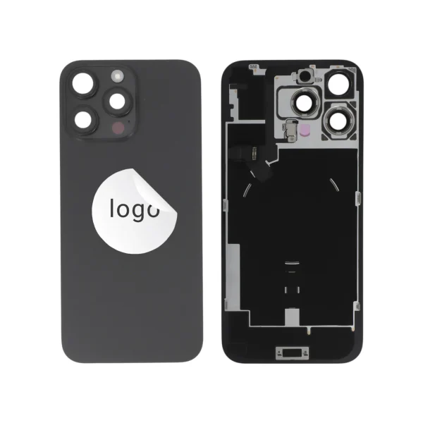 Tampa Traseira Completa para iPhone 16 Pro Max Preta Titânio - Retirado