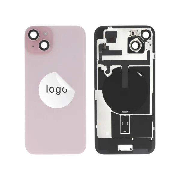 Tampa Traseira Completa Rosa para iPhone 15 Plus - Retirado