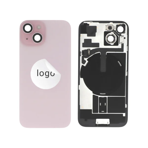 Tampa Traseira Completa Rosa para iPhone 15 - Retirado
