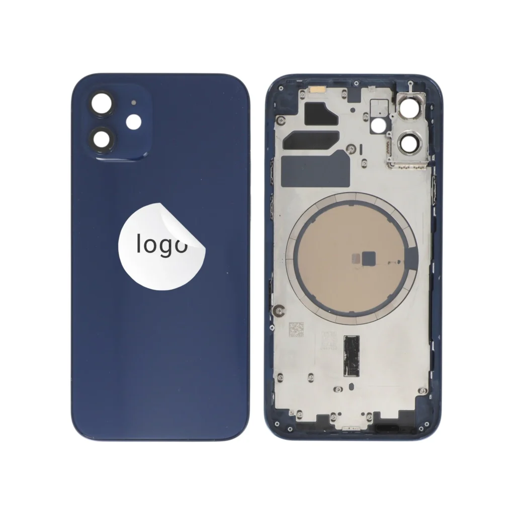 Tampa Traseira Frame Azul para iPhone 12 - Retirado