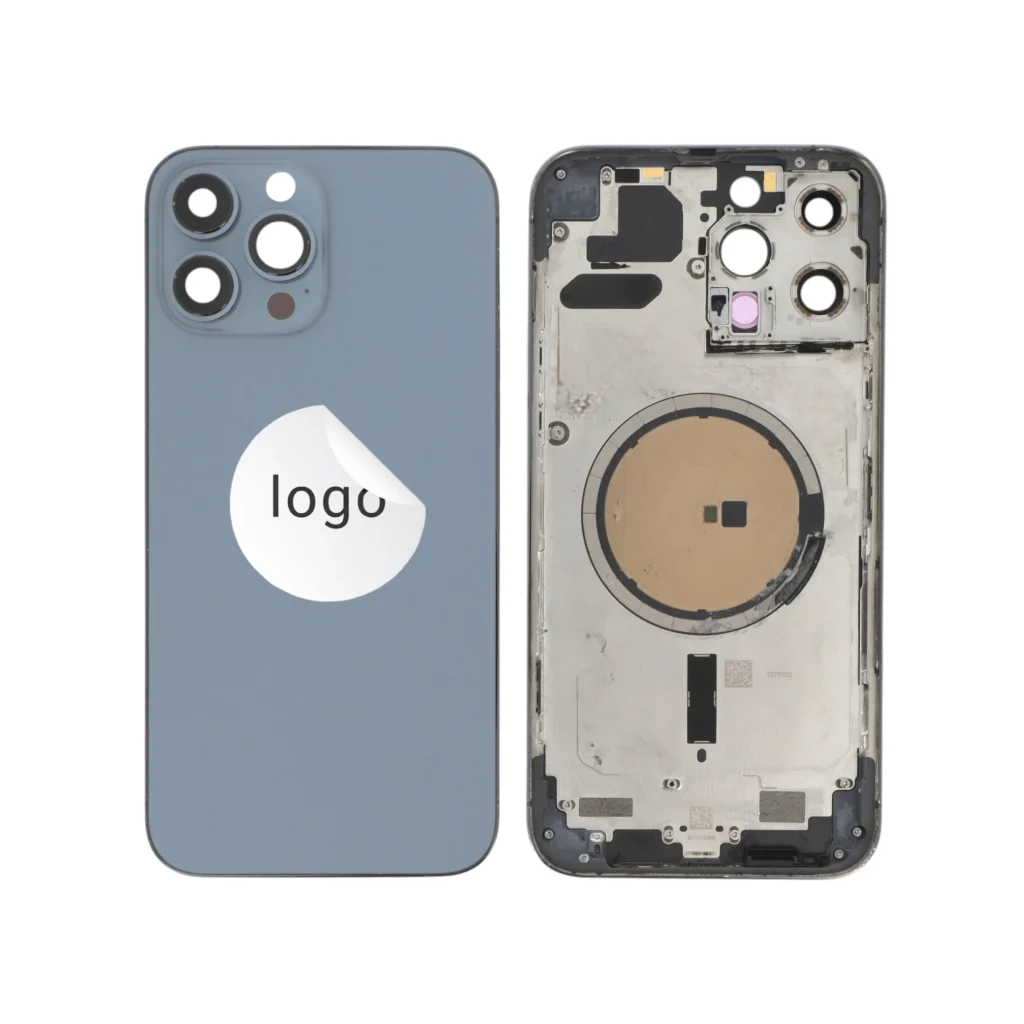Tampa Traseira Frame Completa Azul Alpino para iPhone 13 Pro Max - Retirado