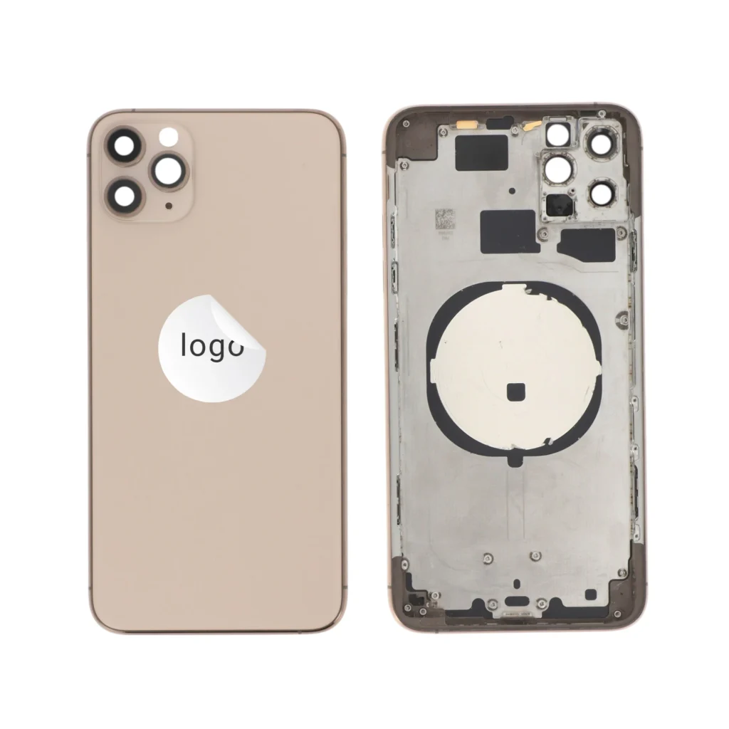 Tampa Traseira Frame Completa Dourada para iPhone 11 Pro Max - Retirado