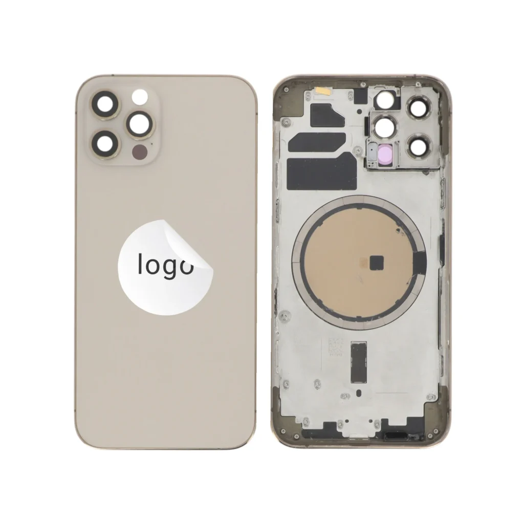 Tampa traseira Frame Completa Dourada para iPhone 12 Pro - Retirado