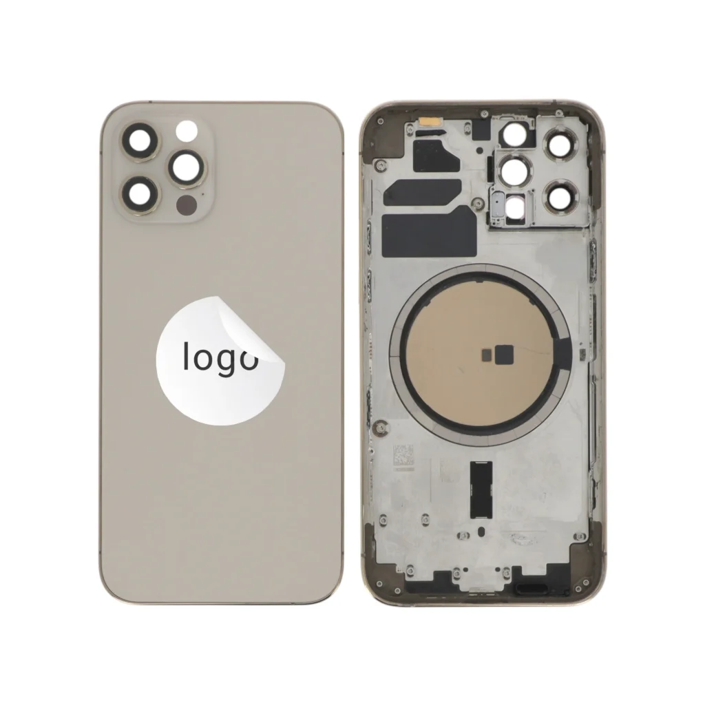 Tampa traseira Frame Completa Dourada para iPhone 12 Pro - Retirado