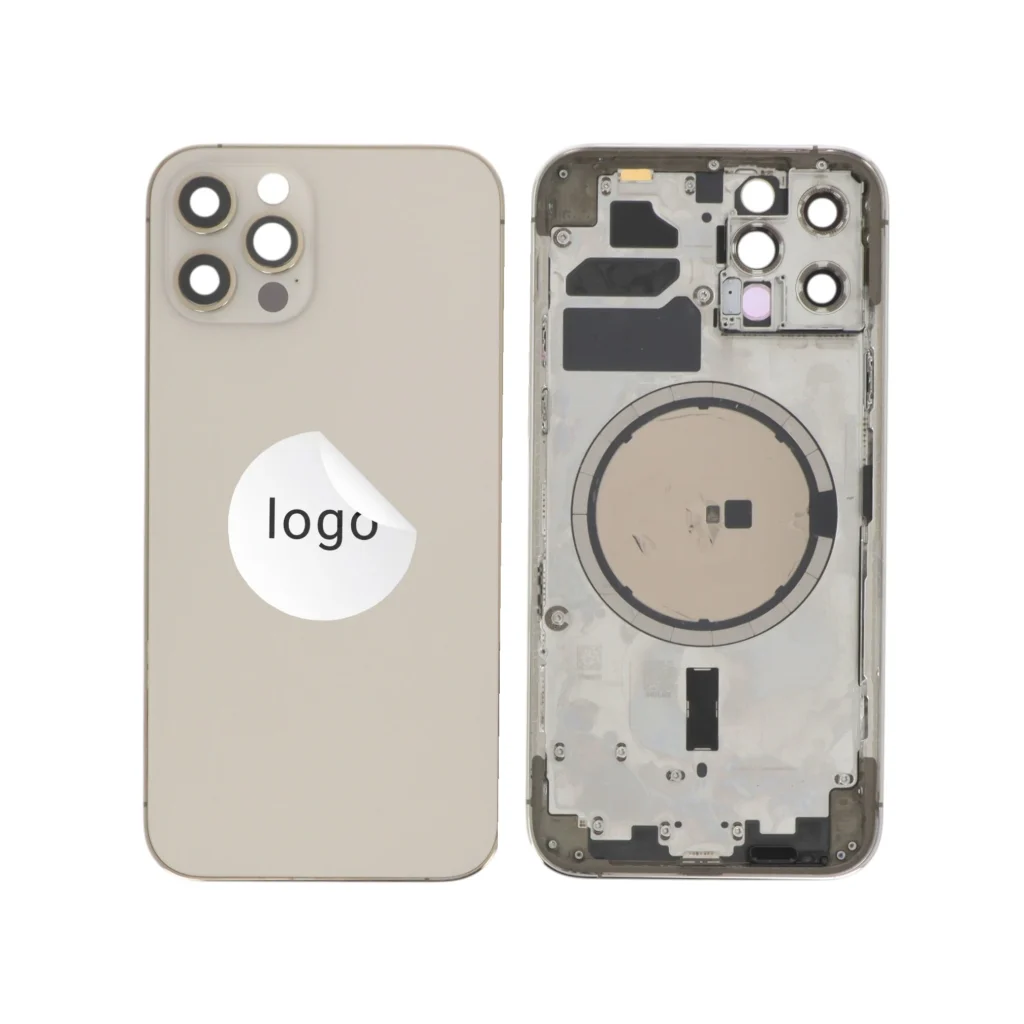 Tampa Traseira Frame Completa Dourada para iPhone 12 Pro - Retirado