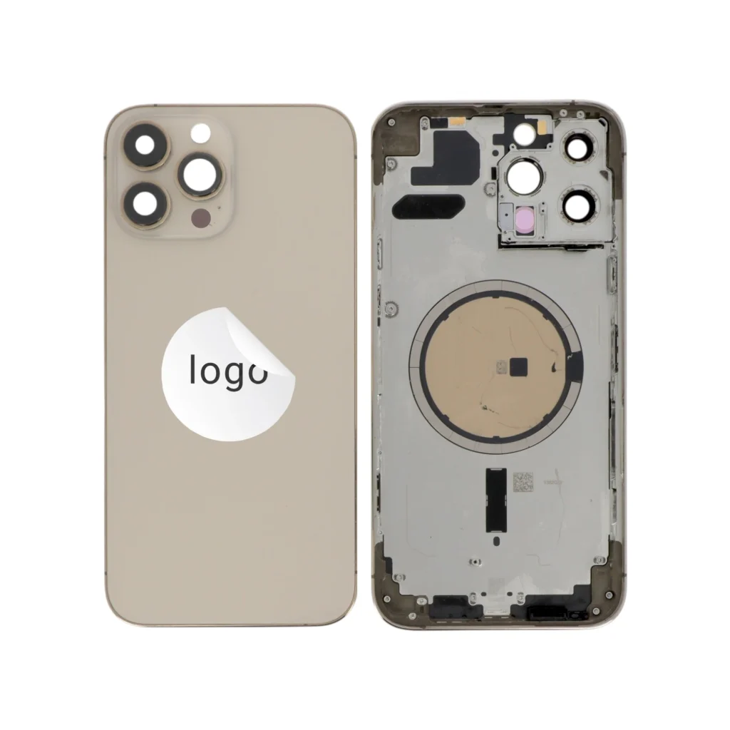 Tampa Traseira Frame Completa Dourada para iPhone 13 Pro Max - Retirado