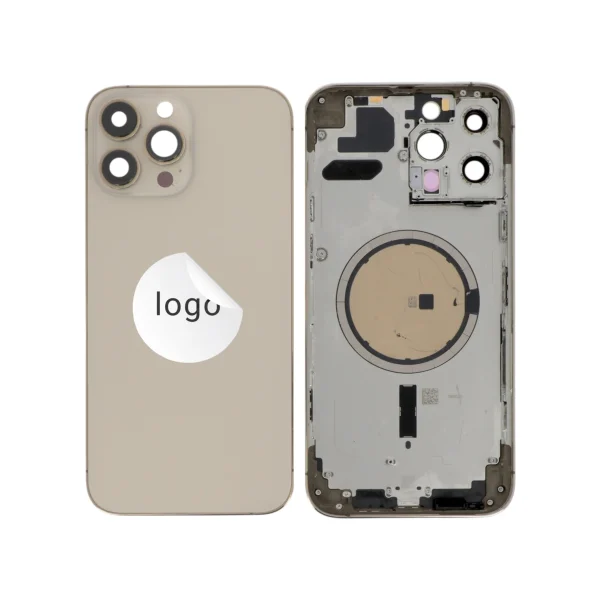 Tampa Traseira Frame Completa Dourada para iPhone 13 Pro Max - Retirado