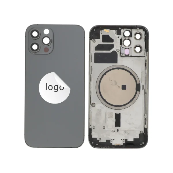 Tampa Traseira Frame Completa para iPhone 12 Pro - Grafite - Retirado