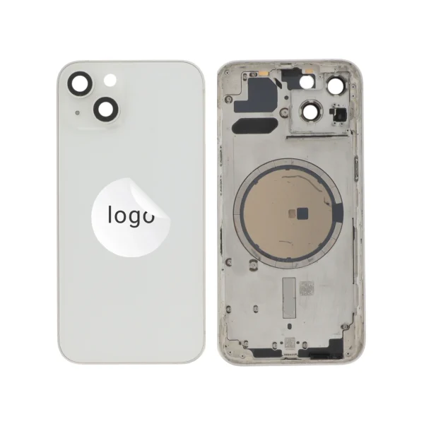 Tampa Traseira Frame Completa para iPhone 13 Branca Estelar - Retirado
