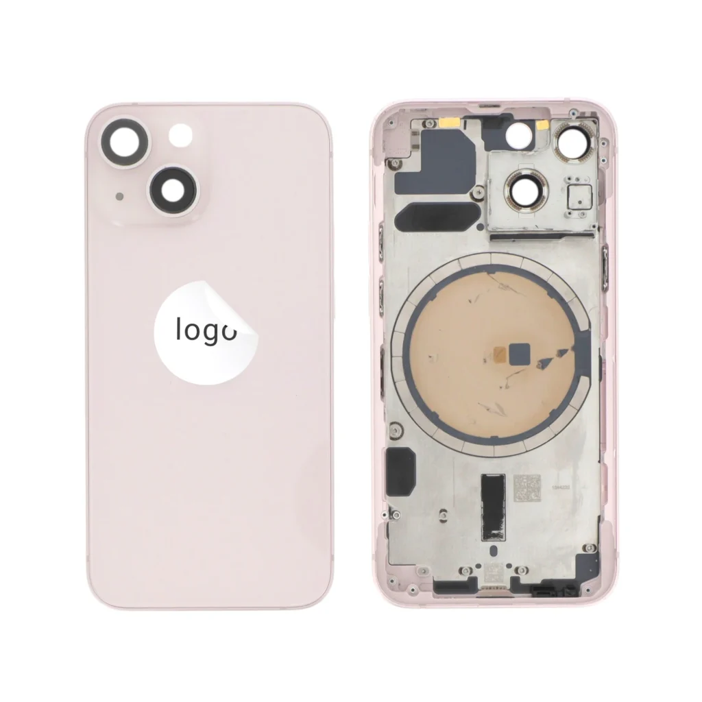 Tampa traseira Frame Completa para iPhone 13 mini Rosa - Retirado