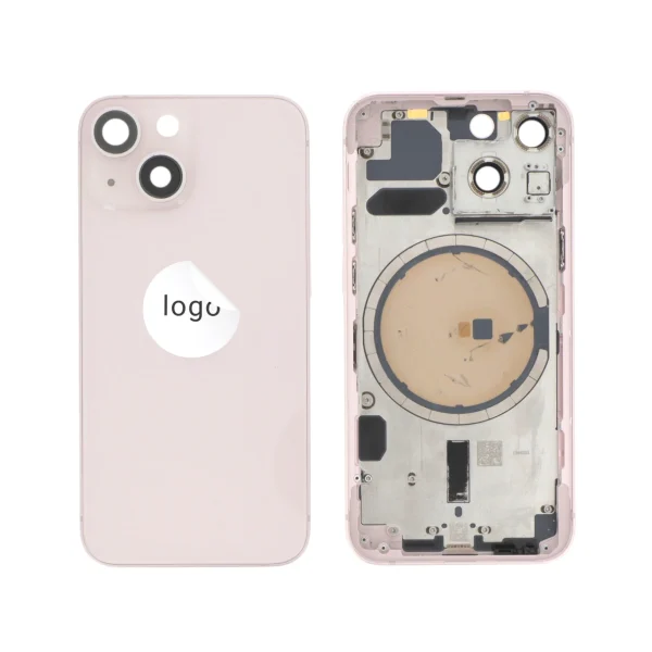 Tampa traseira Frame Completa para iPhone 13 mini Rosa - Retirado