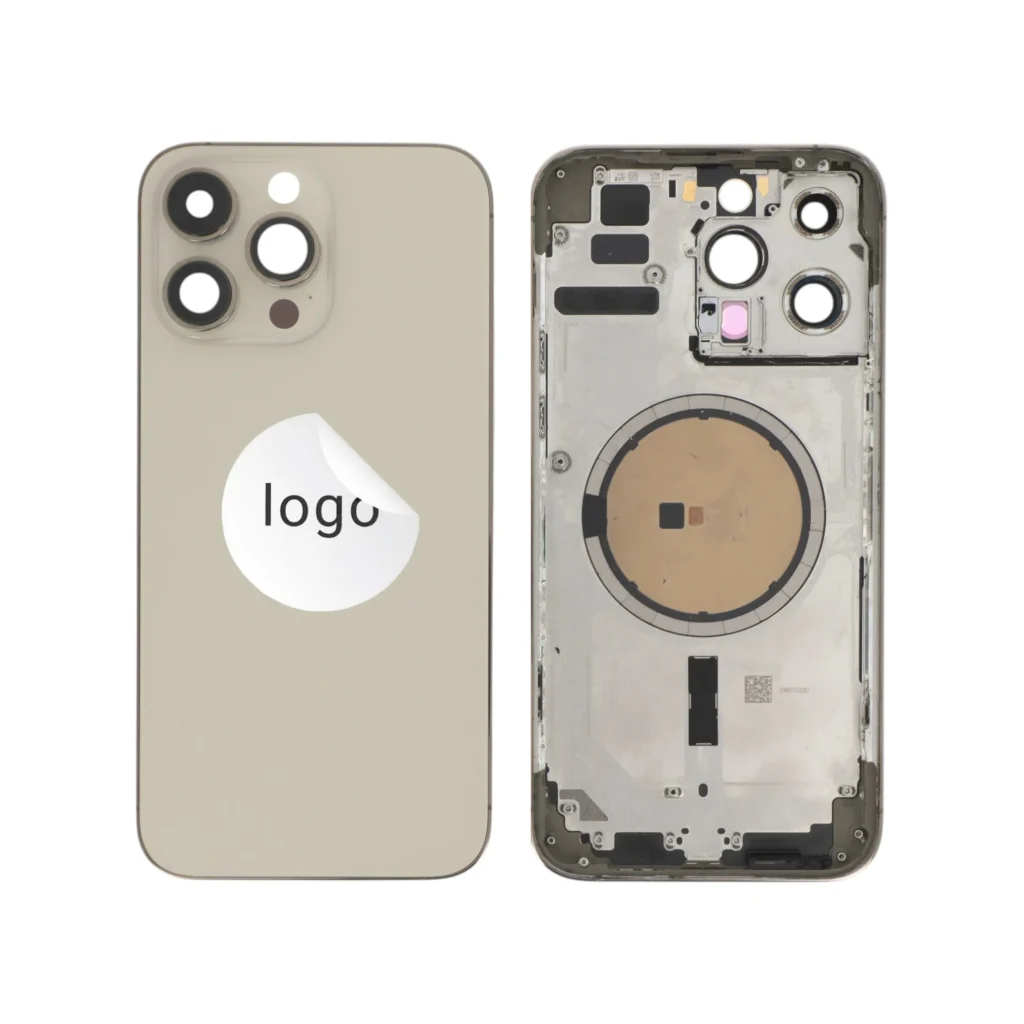 Tampa Traseira Frame completa para iPhone 14 Pro Max Dourada - Retirado