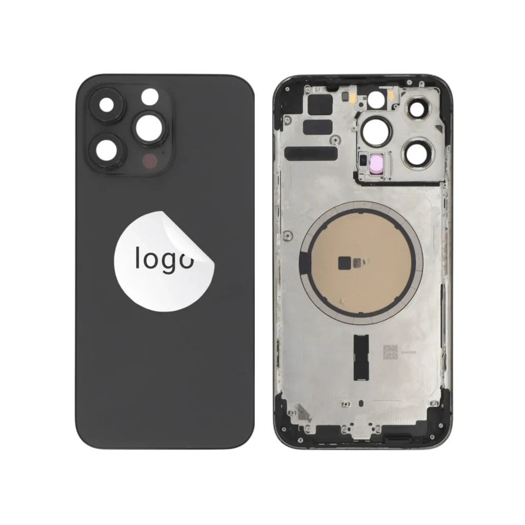 Tampa Traseira Frame completa para iPhone 14 Pro Max Preta Sideral - Retirado