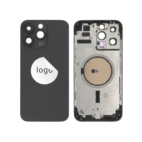 Tampa Traseira Frame completa para iPhone 14 Pro Max Preta Sideral - Retirado