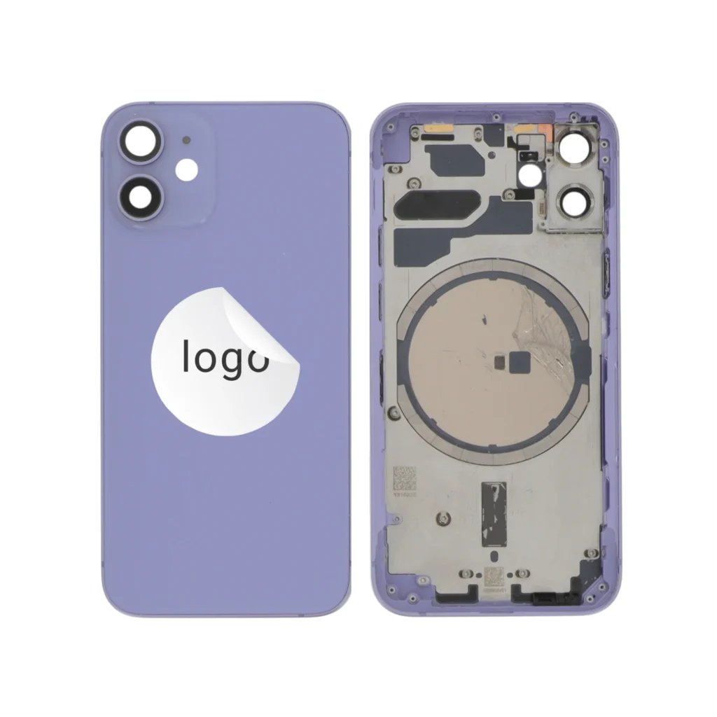 Tampa Traseira Frame Completa Roxa para iPhone 12 mini - Retirado