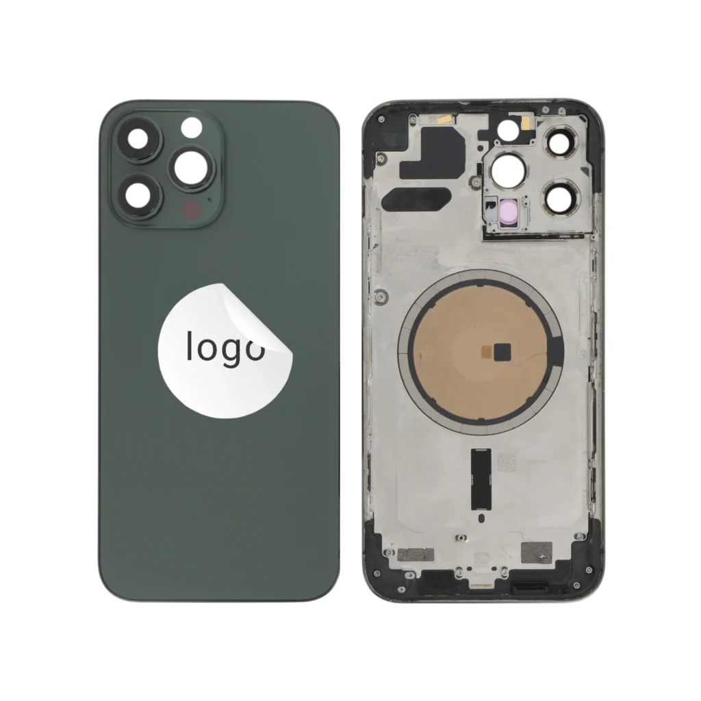 Tampa Traseira Frame Verde Alpino para iPhone 13 Pro Max - Retirado