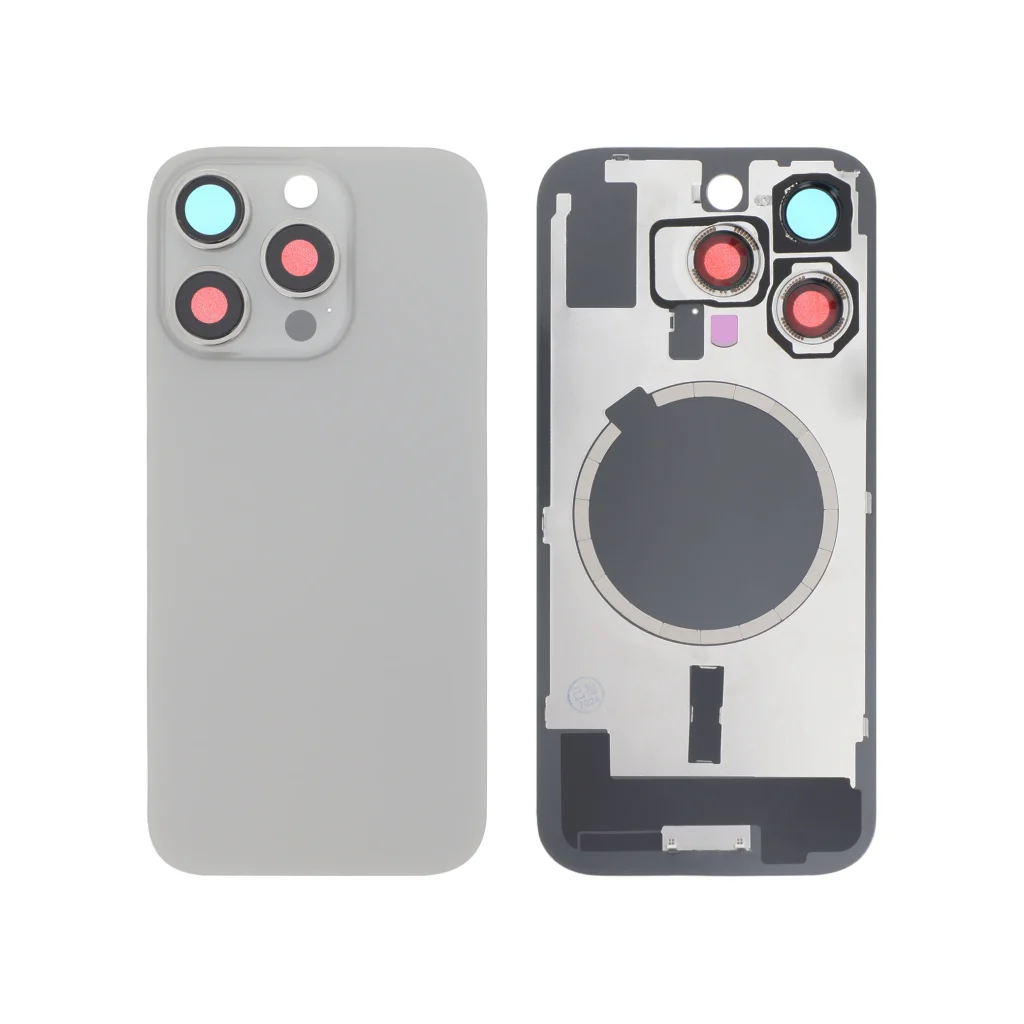 Tampa Traseira Natural Titânio para iPhone 16 Pro (com MagSafe)