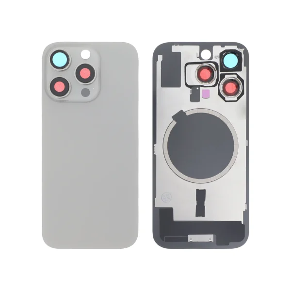 Tampa Traseira Natural Titânio para iPhone 16 Pro (com MagSafe)