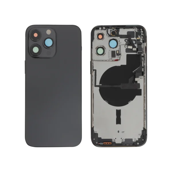 Tampa Traseira para iPhone 14 Pro Max Preta / Cinzenta Sideral