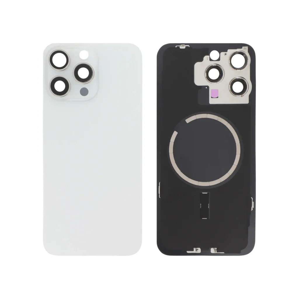 Tampa Traseira para iPhone 15 Pro Max Branca Titânio