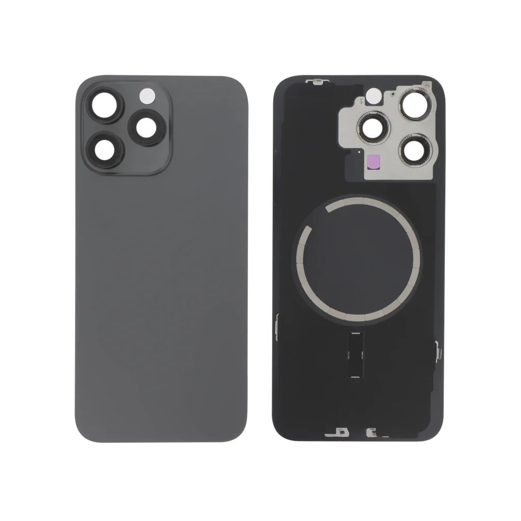 Tampa traseira para iPhone 15 Pro Max Titânio Preta (com MagSafe)
