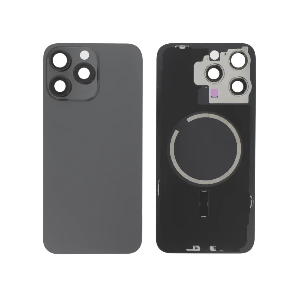 Tampa traseira para iPhone 15 Pro Max Titânio Preta (com MagSafe)