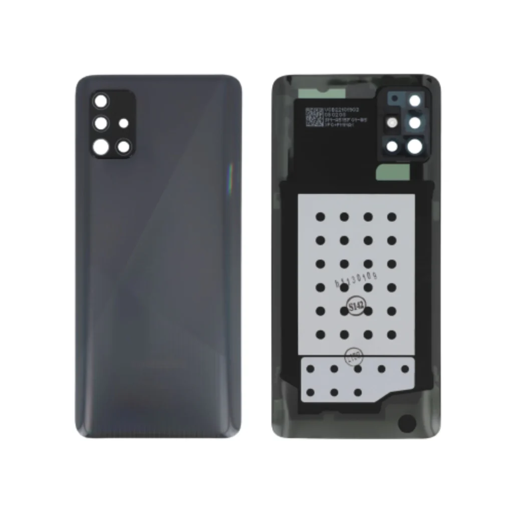 Tampa Traseira para Samsung Galaxy A51 (A515F) Preta (SERVICE PACK)