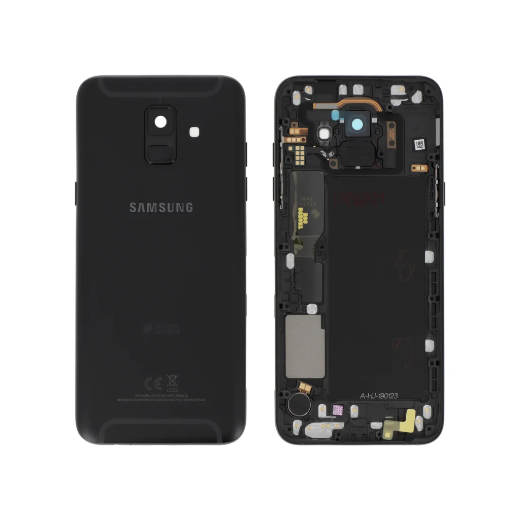 Tampa Traseira para Samsung Galaxy A6 2018 (A600F) - Preta (SERVICE PACK)