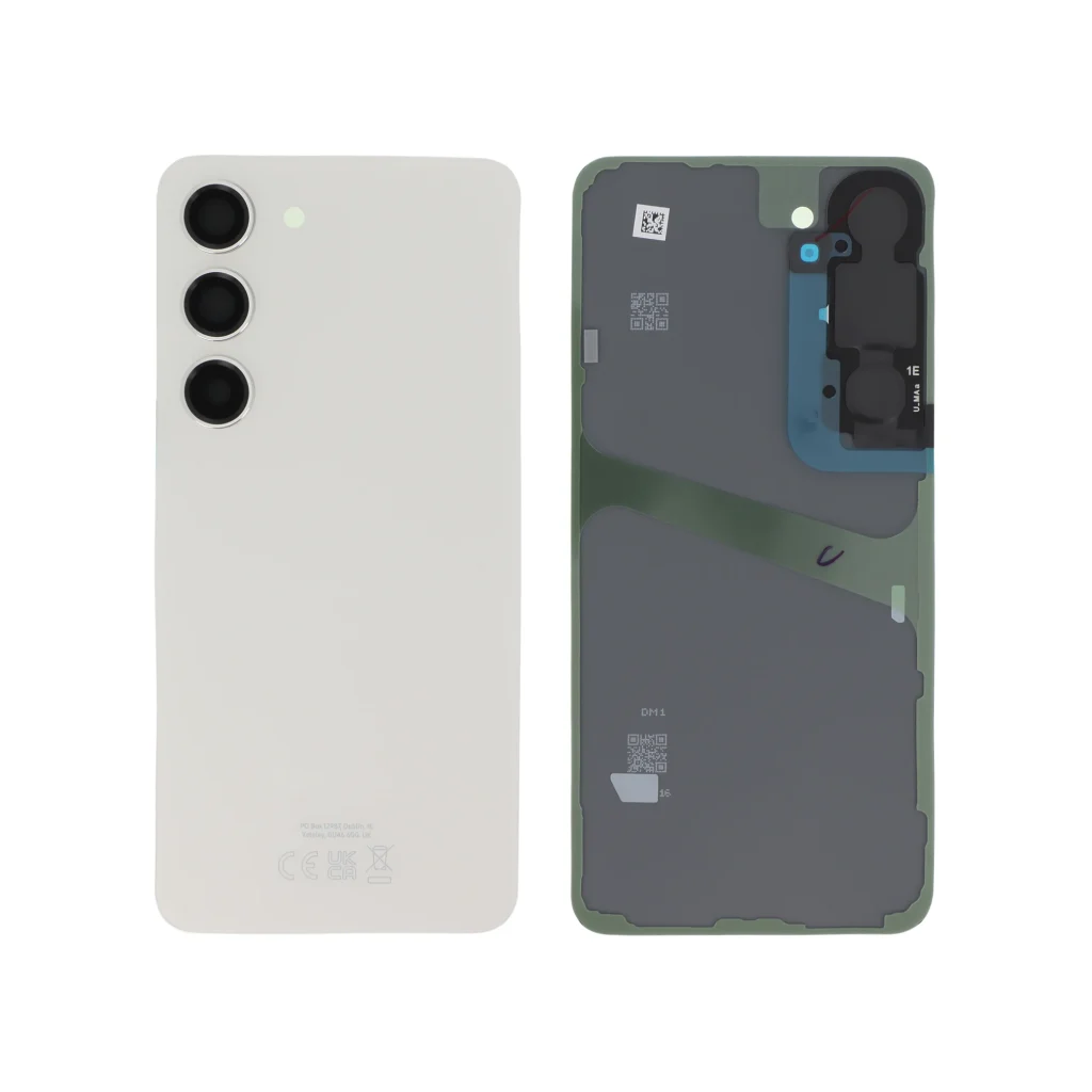 Tampa Traseira para Samsung Galaxy S23 (Creme) (SERVICE PACK)