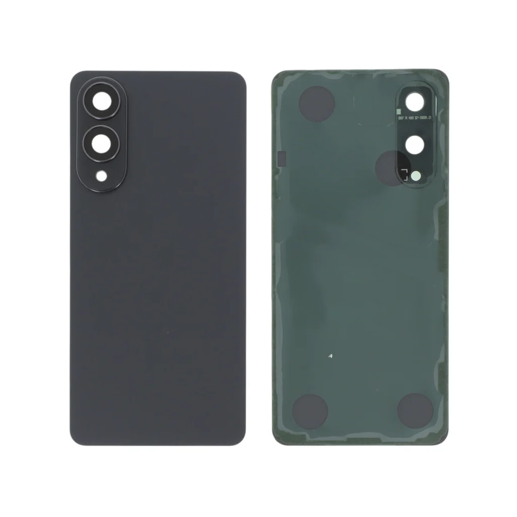 Tampa Traseira para Samsung Galaxy S25 Edge Titânio Preta + Vidro da Lente da Câmara