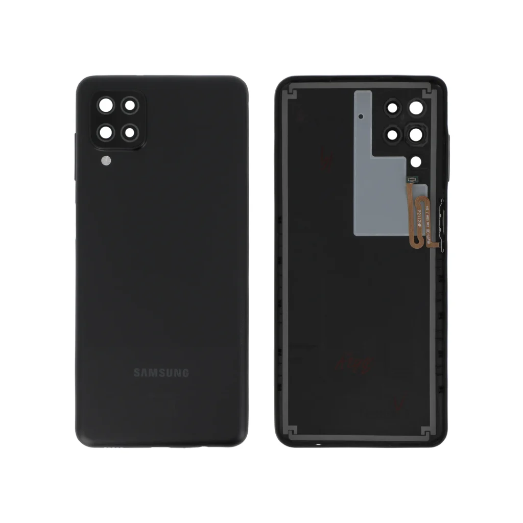 Tampa Traseira Preta para Samsung Galaxy A12/A12s (A125/A127F), (SERVICE PACK)