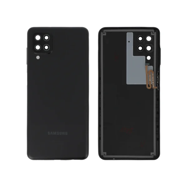 Tampa Traseira Preta para Samsung Galaxy A12/A12s (A125/A127F), (SERVICE PACK)