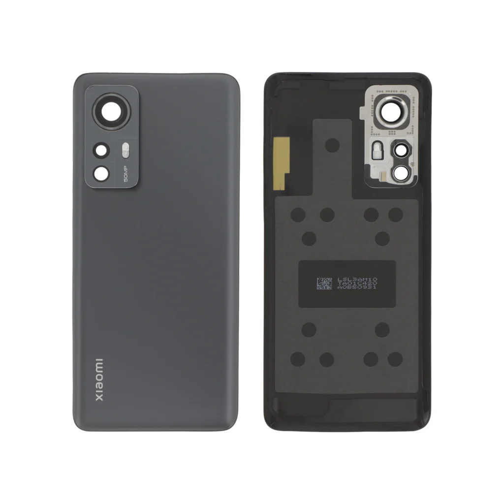 Tampa Traseira Preta para Xiaomi 12 / 12X (SERVICE PACK)