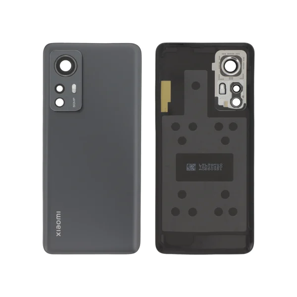 Tampa Traseira Preta para Xiaomi 12 / 12X (SERVICE PACK)