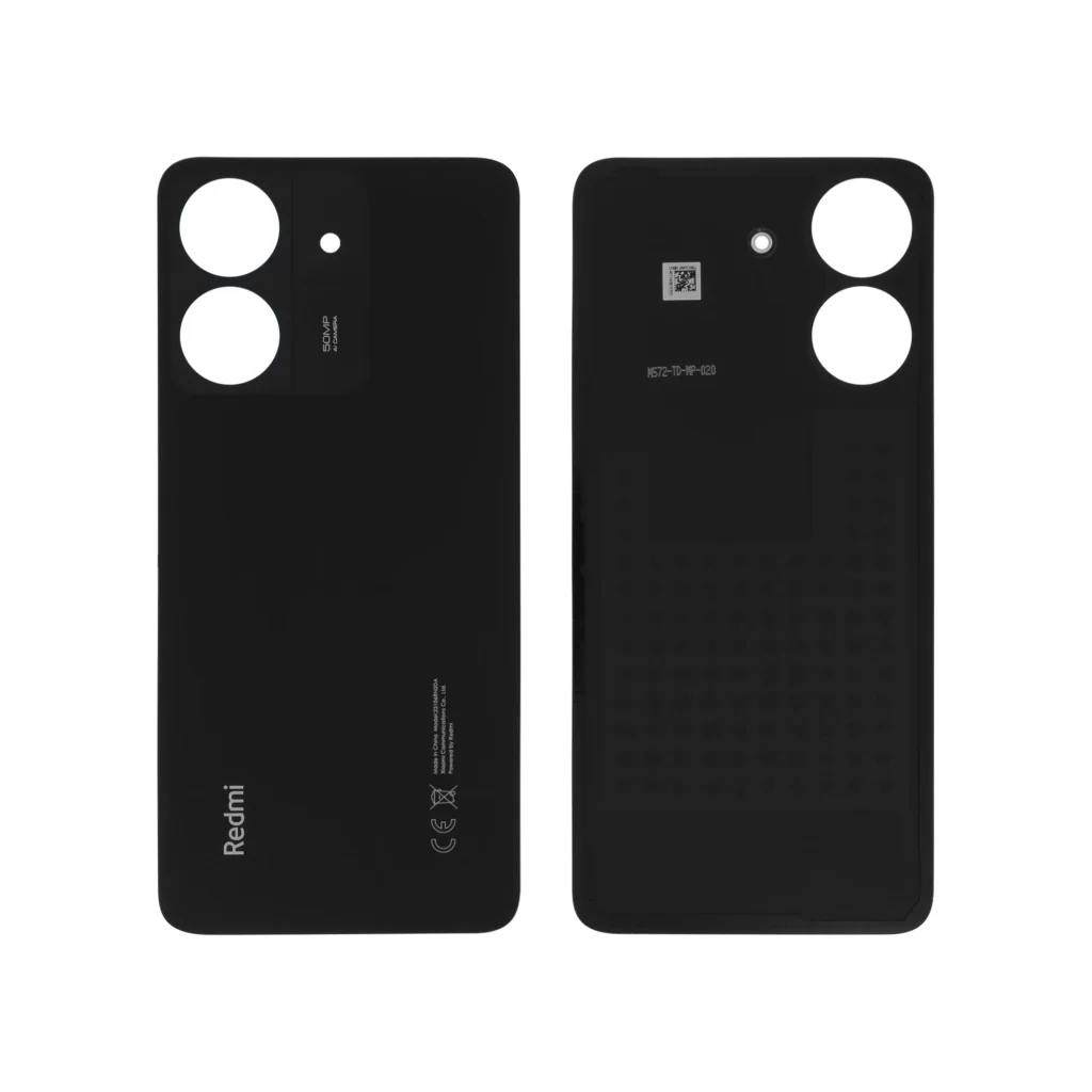 Tampa Traseira Preta para Xiaomi Redmi 13C (SERVICE PACK)