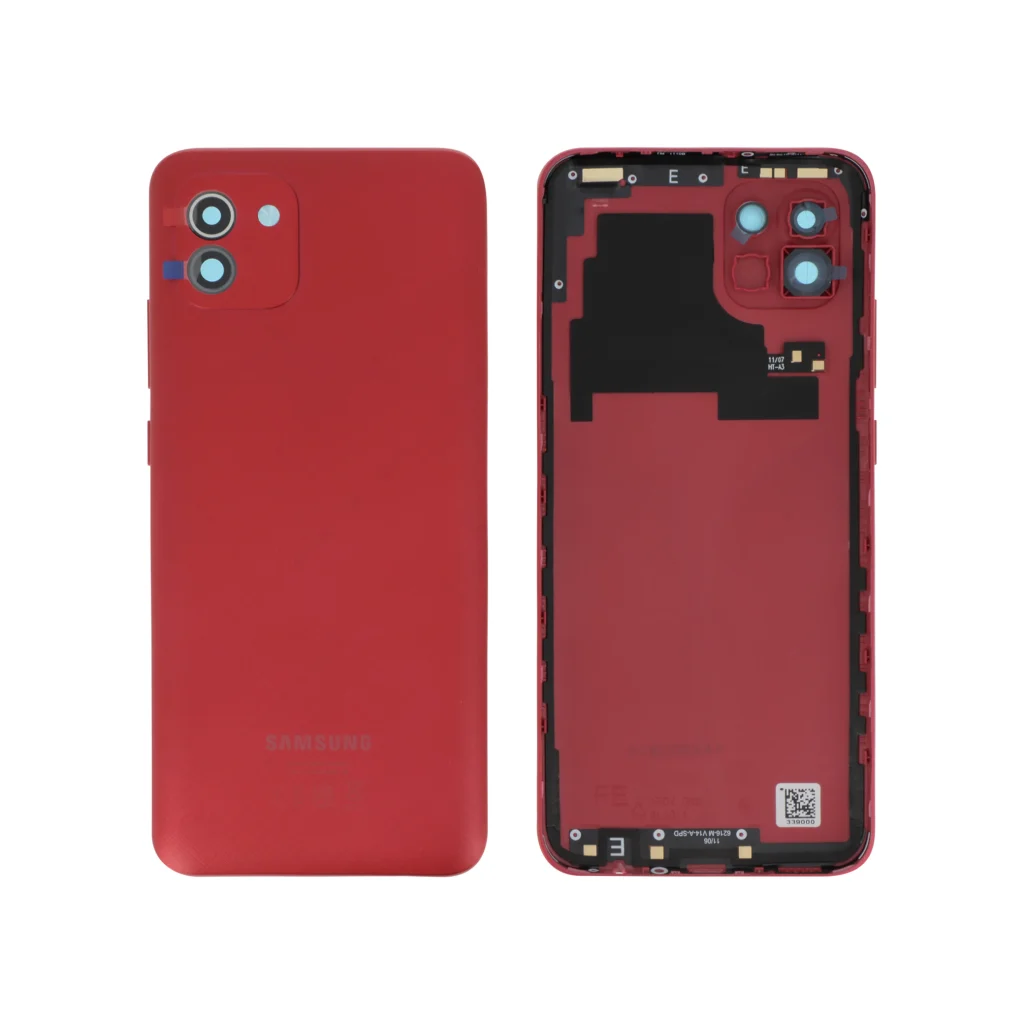 Tampa Traseira Vermelha para Samsung Galaxy A03 (A035G) (SERVICE PACK)