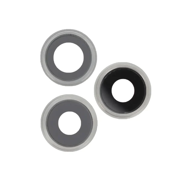 Vidro da Lente da Câmara traseira com Frame para iPhone 12 Pro Max (Prateado) | IP12PM-Lente - OEM ReLife