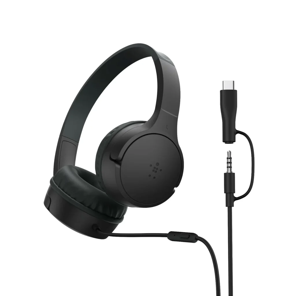 BELKIN Soundform Mini Wired Kids Headset (USB-C/Jack) (Preto)
