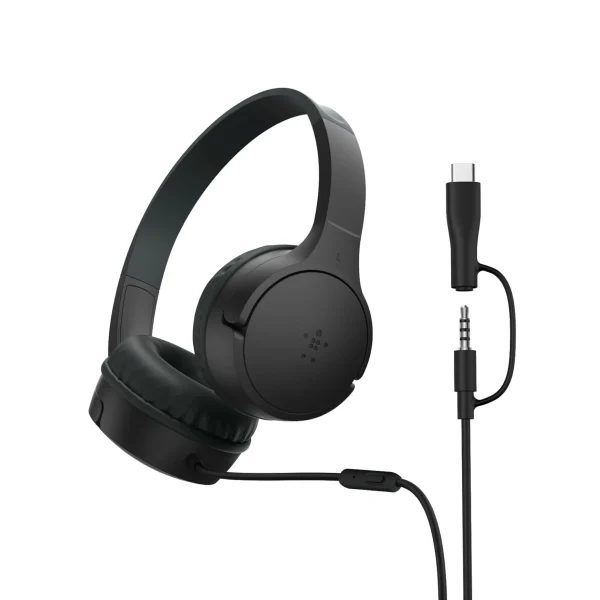 BELKIN Soundform Mini Wired Kids Headset (USB-C/Jack) (Preto)