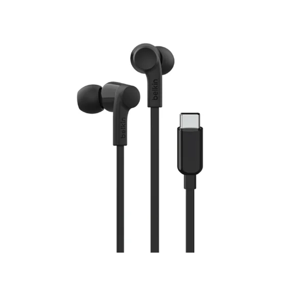 BELKIN Wired USB-C Earphones com Microfone (Preto)