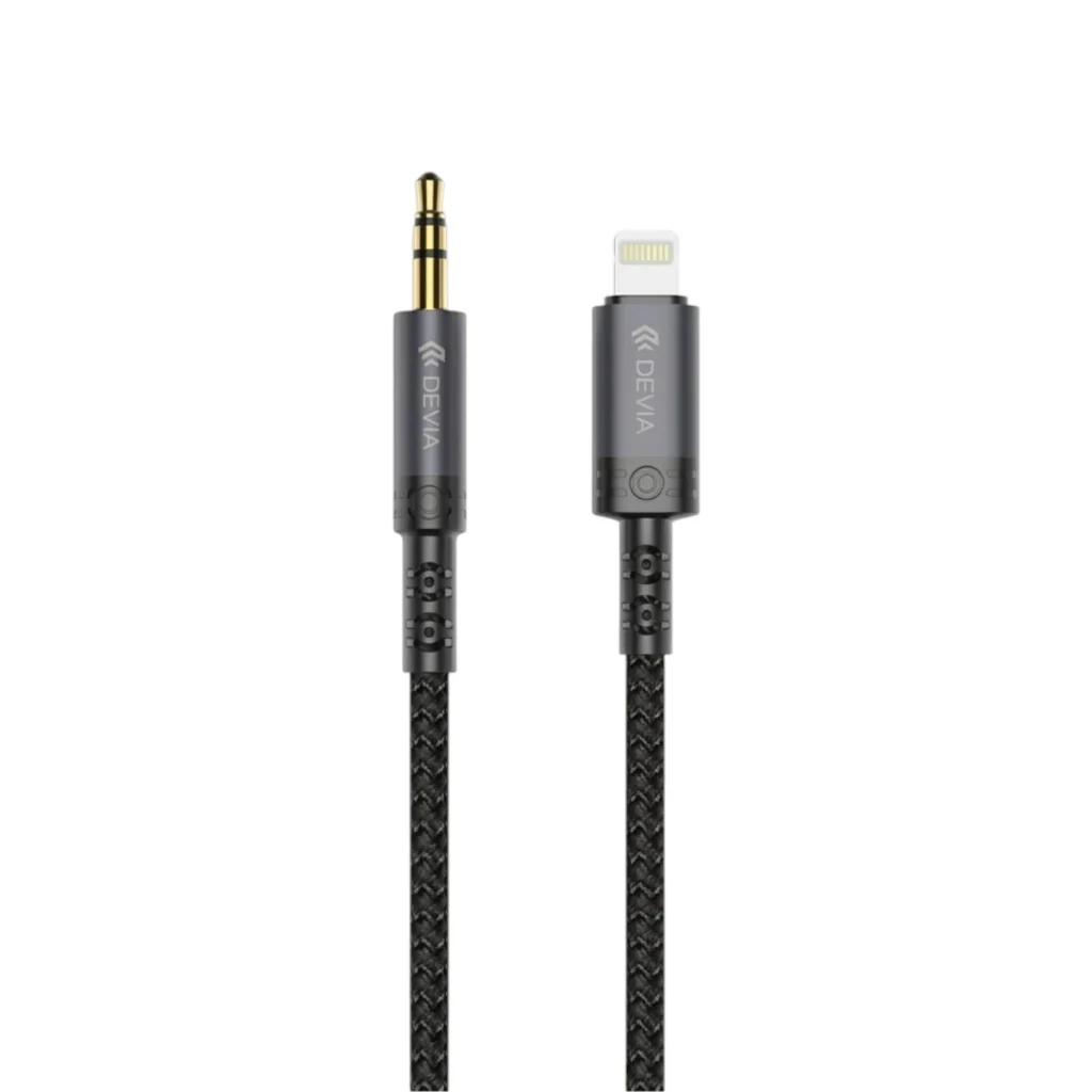 DEVIA Cable Lightning To Jack 3.5mm 1m (Preto)