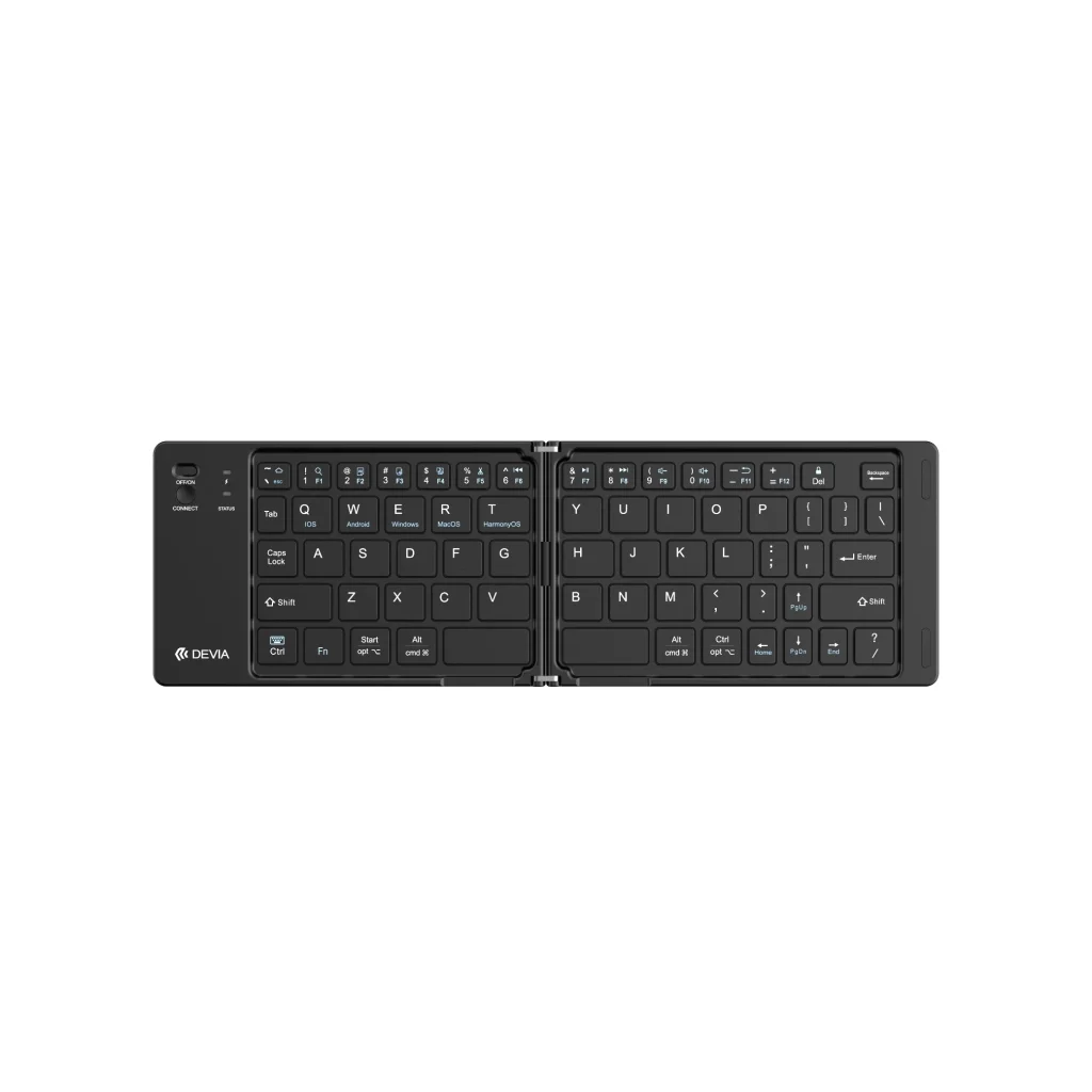 DEVIA Pro1 Foldable Bluetooth Teclado com Touchscreen Touchpad QWERTY (Preto)