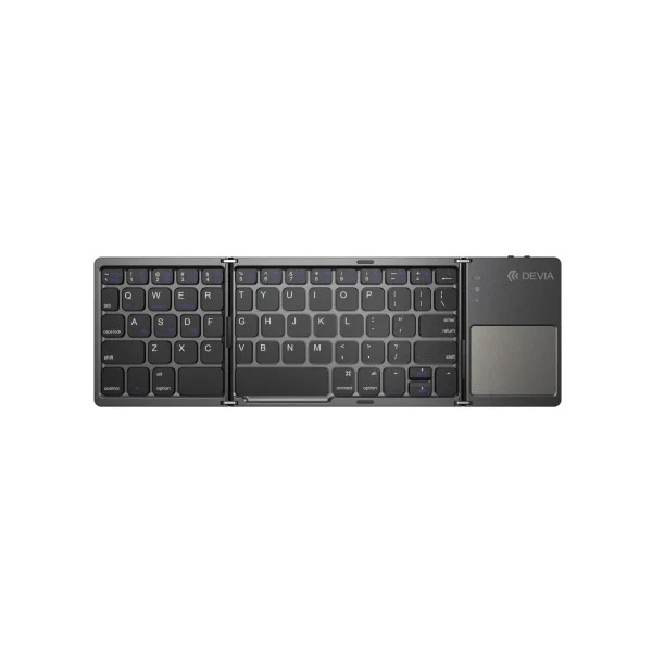 DEVIA Ultra1 Foldable Bluetooth Teclado com Touchscreen Touchpad QWERTY (Cinzento)