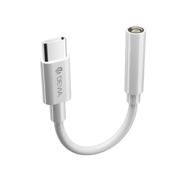 DEVIA USB-C To 3.5mm Jack Adapter (Branco)