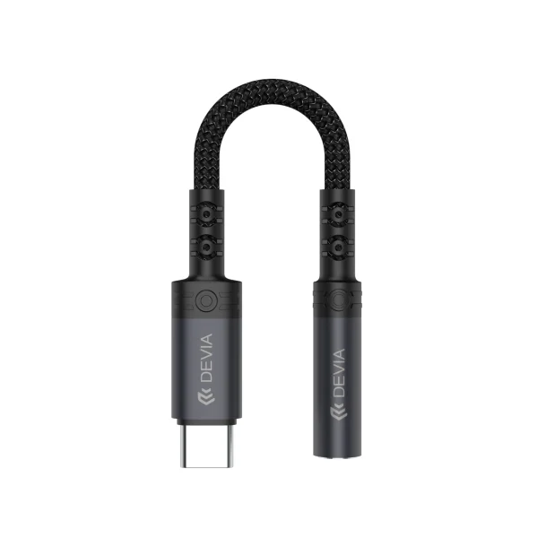 DEVIA USB-C to 3.5mm Jack Adapter (Preto)