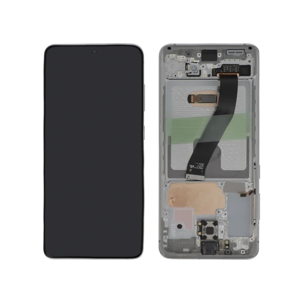 Ecrã Display completo branco para Samsung Galaxy S20 (G980F/G980B) (sem Câmara) (SERVICE PACK)