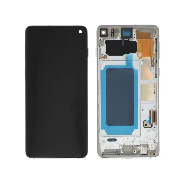 Ecrã Display Prateado OLED para Galaxy S10 (Com Frame) (G973F)